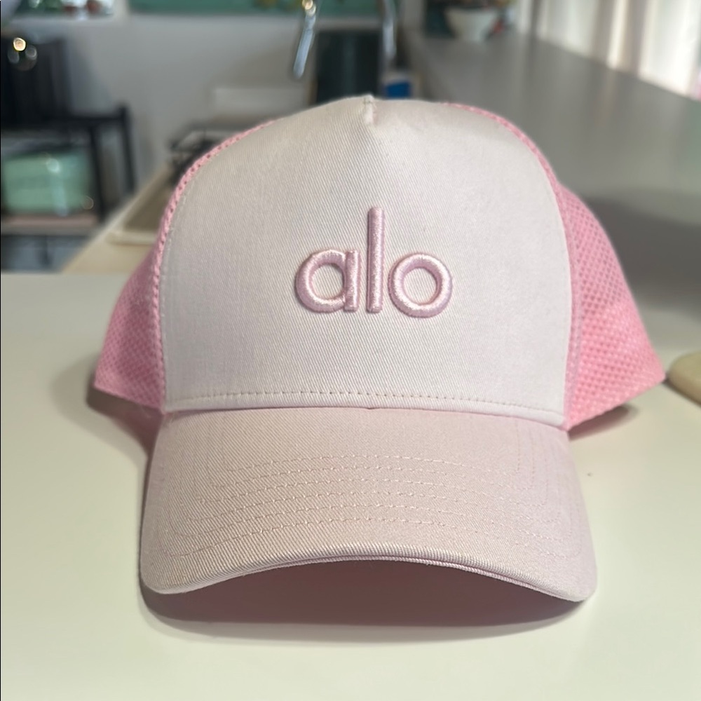 Alo Pink Trucker Hat